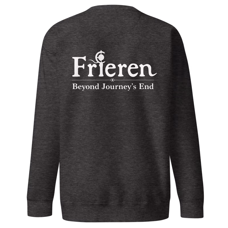Hero's Party Embroidered Frieren Sweatshirt, Black, view 3