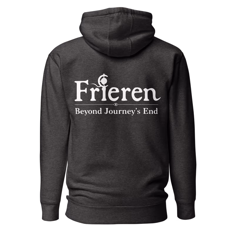 Hero's Party Embroidered Frieren Hoodie, Black, view 4