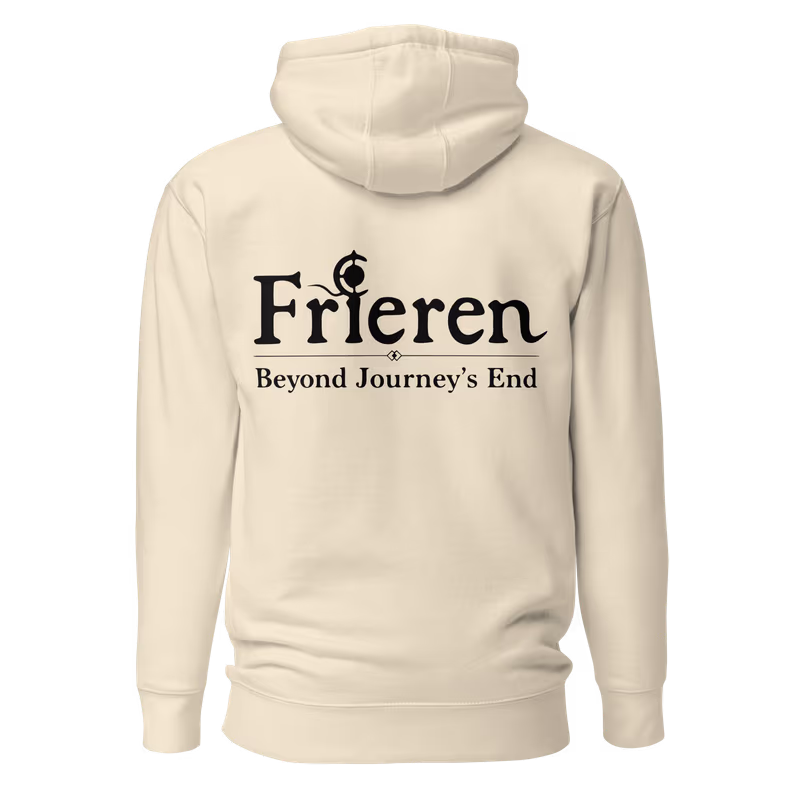 Hero's Party Embroidered Frieren Hoodie, Black, view 7