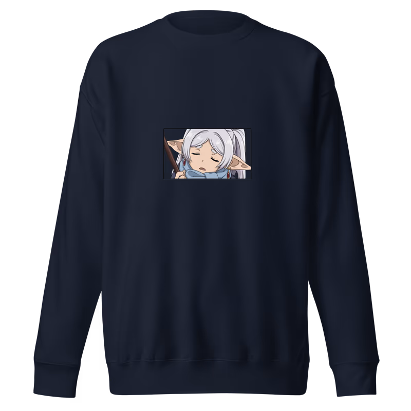 Frieren Face Panel Premium Sweatshirt, Black, view 3
