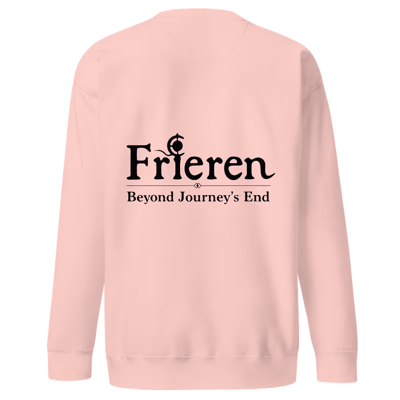 Frieren Face Panel Premium Sweatshirt, Black, view 8