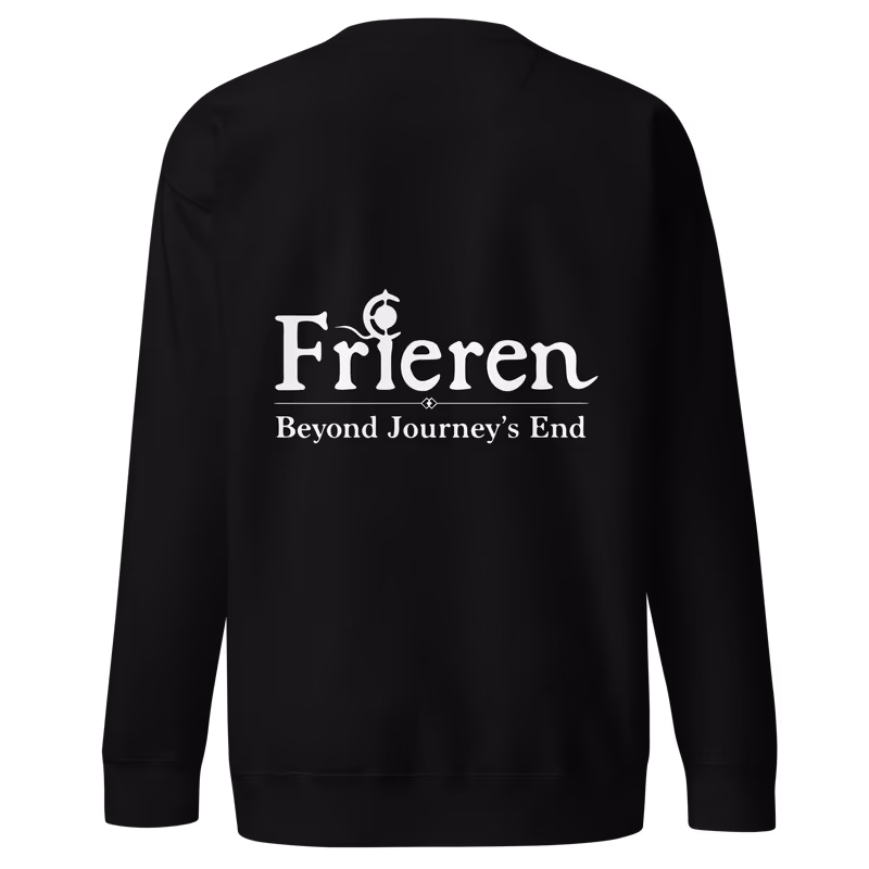 Frieren Face Panel w/ Staff Sweatshirt, Black, view 2