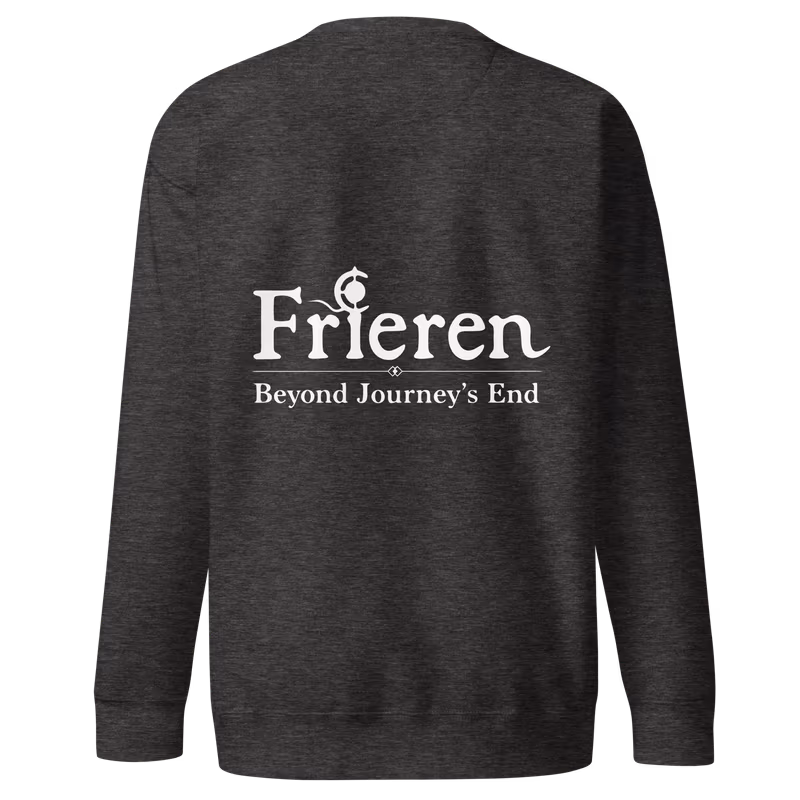 Frieren Face Panel w/ Staff Sweatshirt, Black, view 3