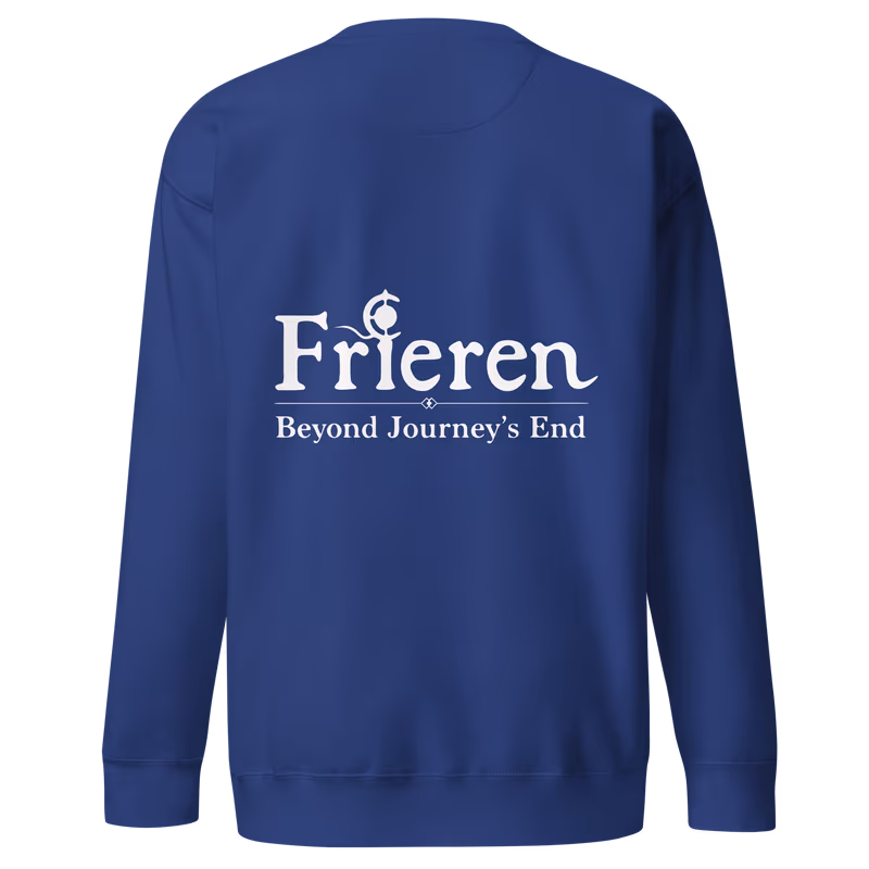 Frieren Face Panel w/ Staff Sweatshirt, Black, view 5