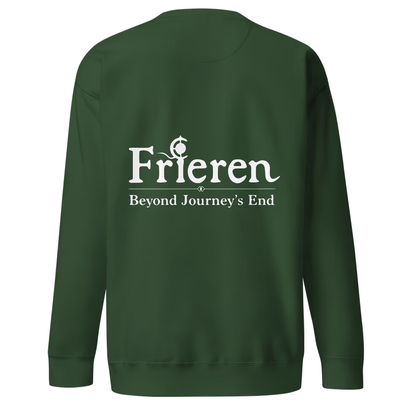 Frieren Face Panel w/ Staff Sweatshirt, Black, view 7
