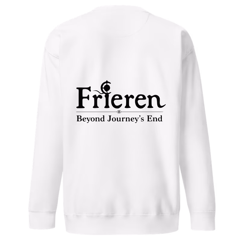 Frieren Face Panel w/ Staff Sweatshirt, Black, view 8