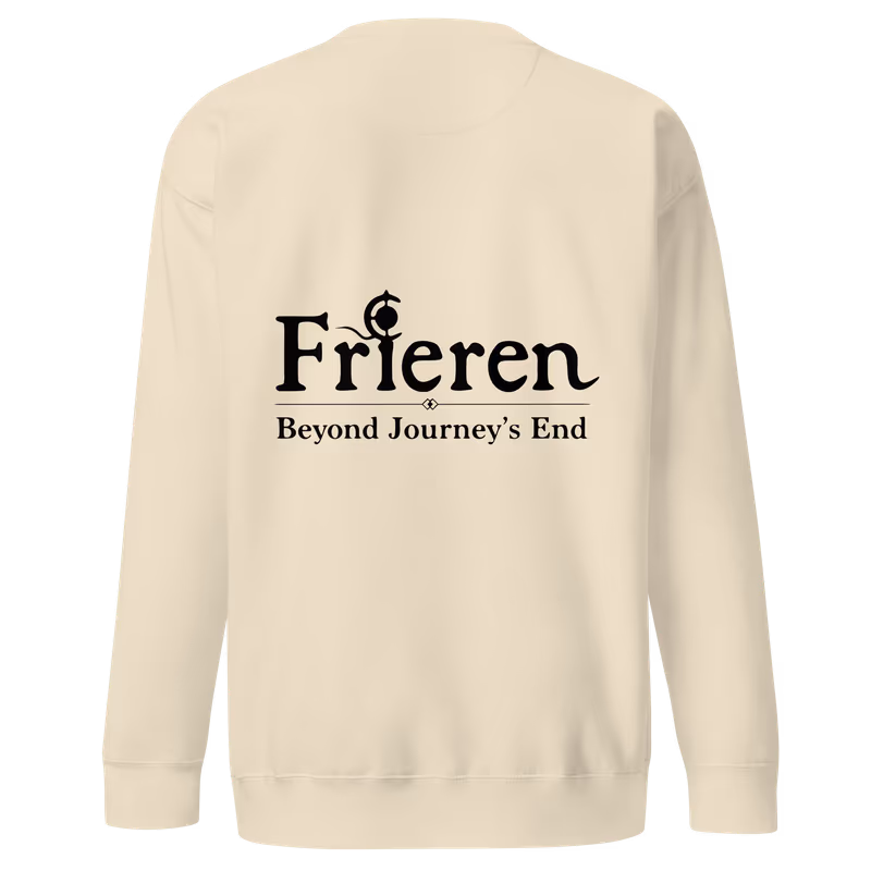Frieren Face Panel w/ Staff Sweatshirt, Black, view 9