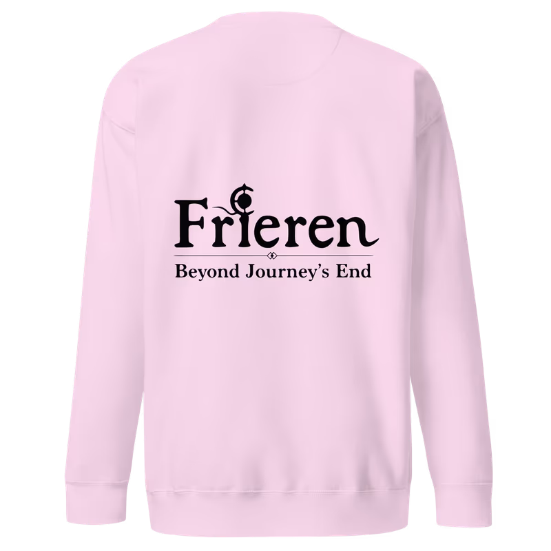 Frieren Face Panel w/ Staff Sweatshirt, Black, view 12