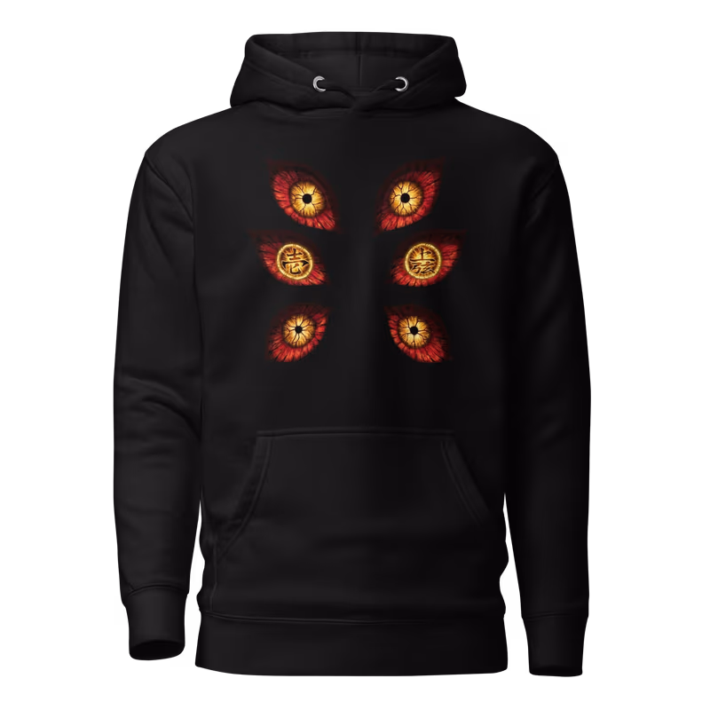 Kokushibo Upper Moon One Hoodie, Black, view