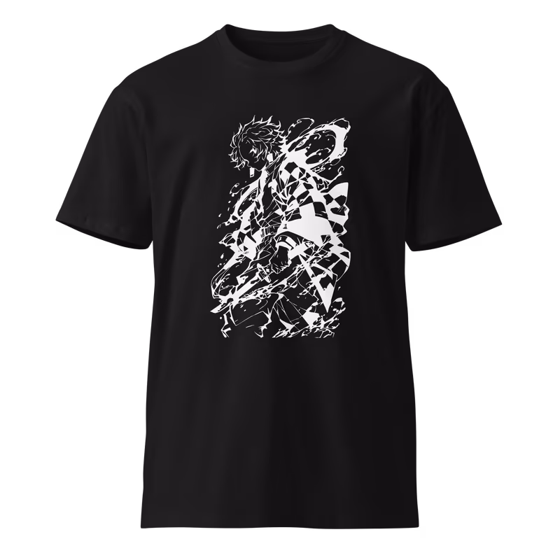 Tanjiro Silhouette Demon Slayer T-Shirt, Black, view