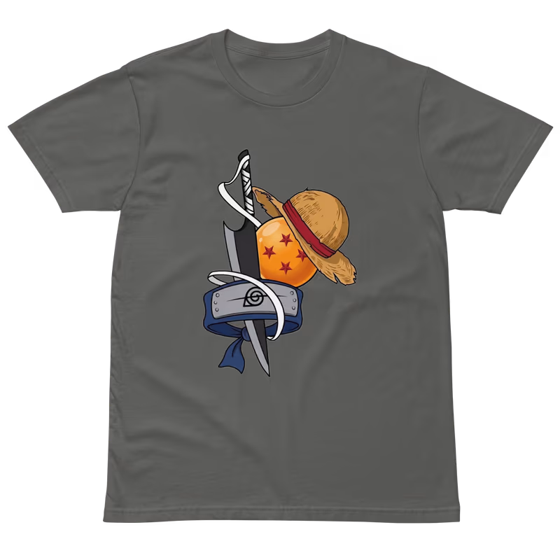 Anime Big 4 Crossover Graphic T-Shirt