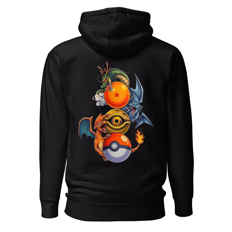 Legendary Dragons Trio Crossover Hoodie, Black, view