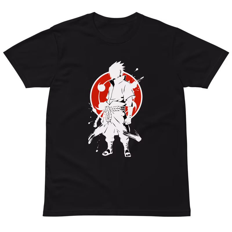 Sasuke Silhouette Naruto T-Shirt, Black, view