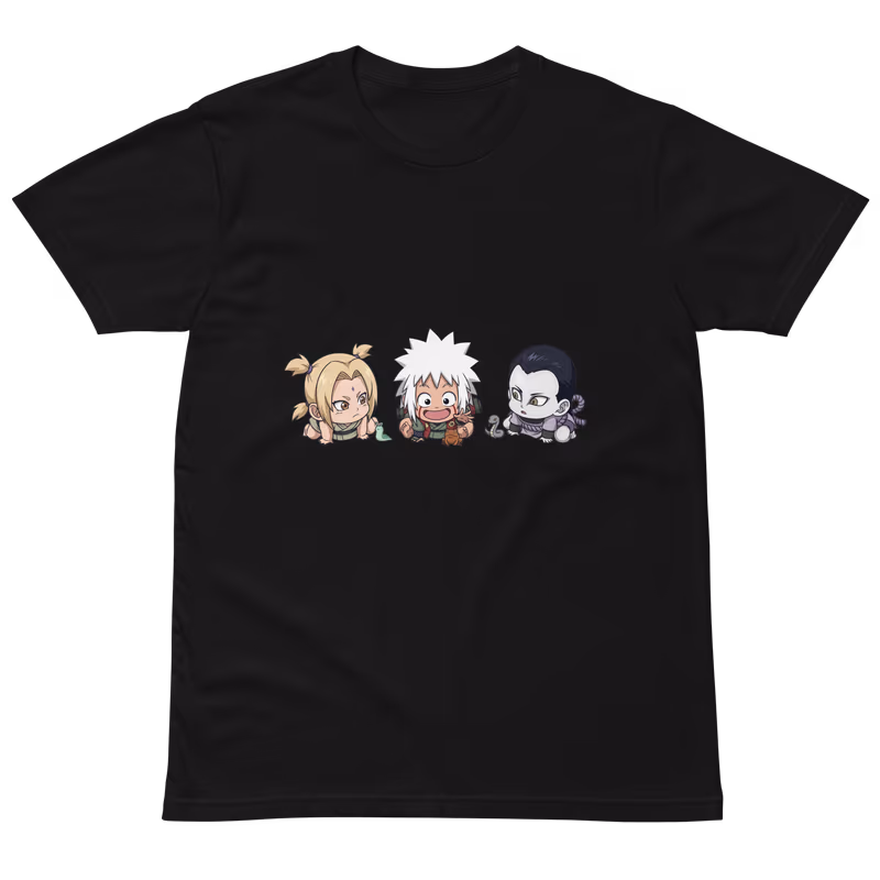 Cute Baby Sannin Naruto T-Shirt, Black, view