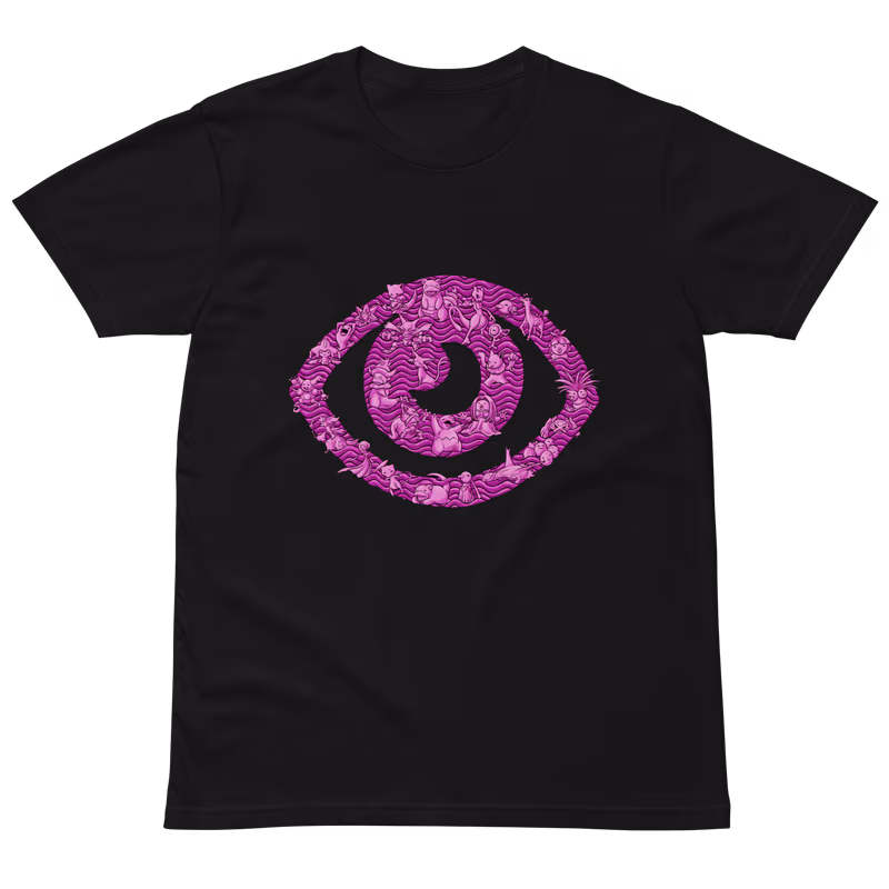 Psychic Type Pokemon T-Shirt, Black, view