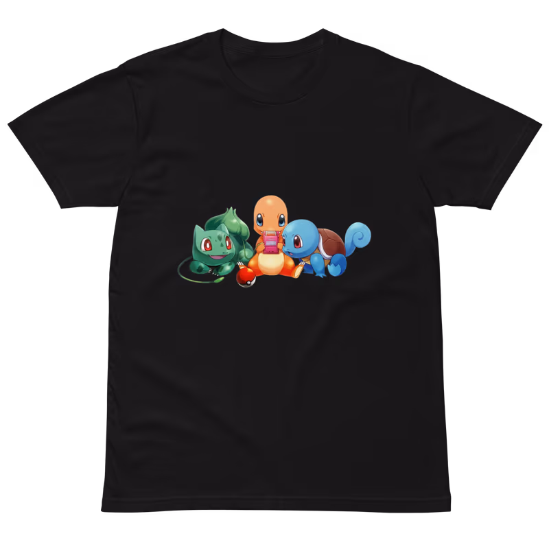 Pokemon Kanto Classics Graphic T-Shirt, Black, view