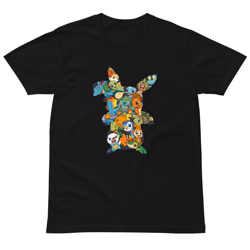 Pokemon Starter Montage Graphic T-Shirt