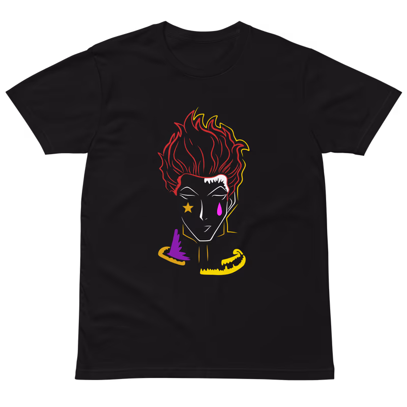 Hisoka Hunter x Hunter Graphic T-Shirt, Black, view