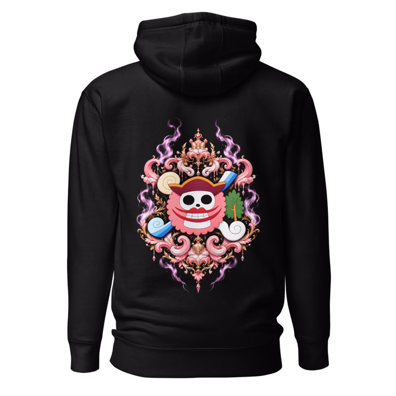 Big Mom Pirates Jolly Roger Hoodie, Black, back print, back
