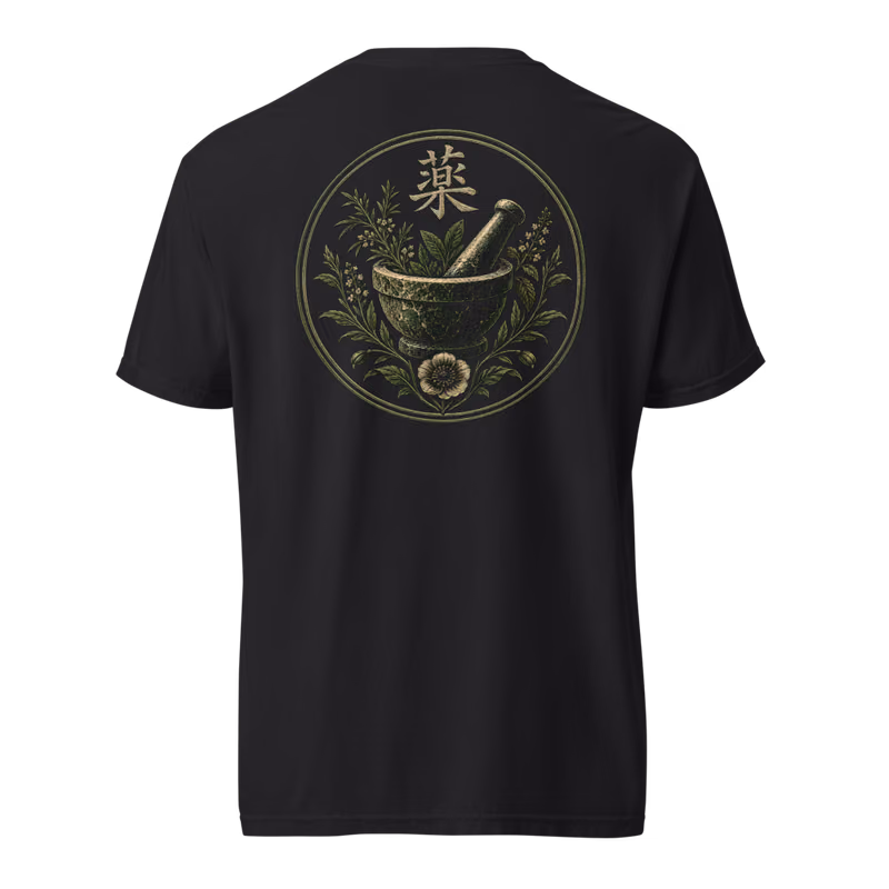 Apothecary Seal Tee, Black, back print, back