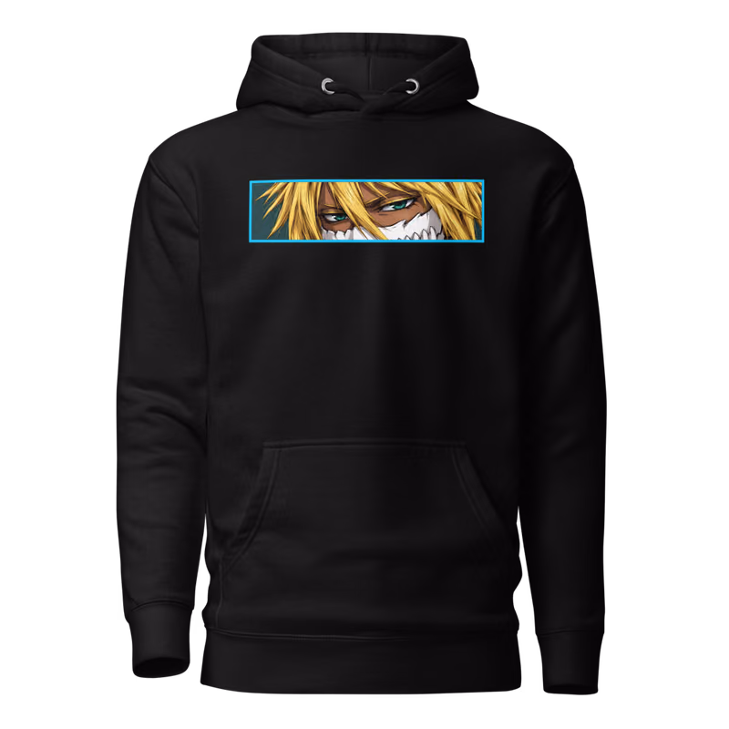 Tier Harribel Espada Tercera Hoodie, Black, face front + resurreccion back, front