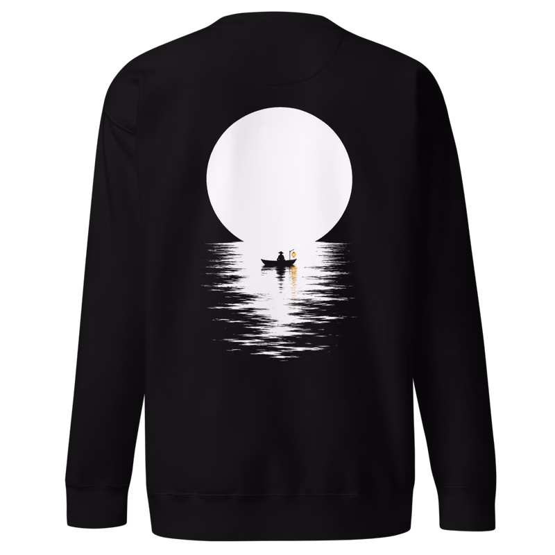 Night Ferry Sweatshirt, Black, back print, back