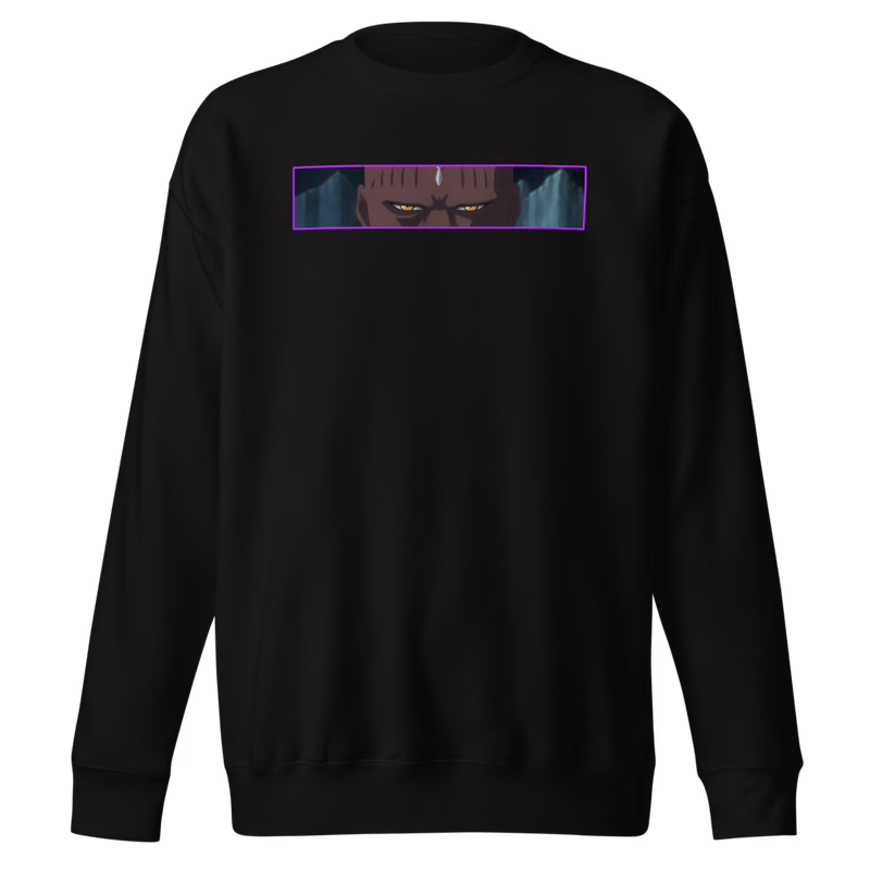 Zommari Rureaux Espada Septima Sweatshirt, Black, face front + resurreccion back, front