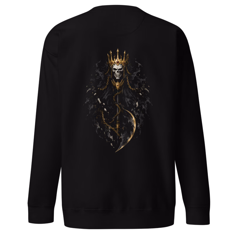 Baraggan Louisenbairn Espada Segundo Sweatshirt, Black, face front + resurreccion back, back