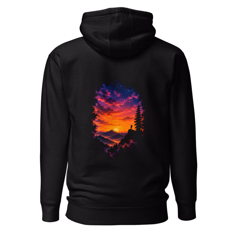 Dusk Ridge Hoodie, Black, back