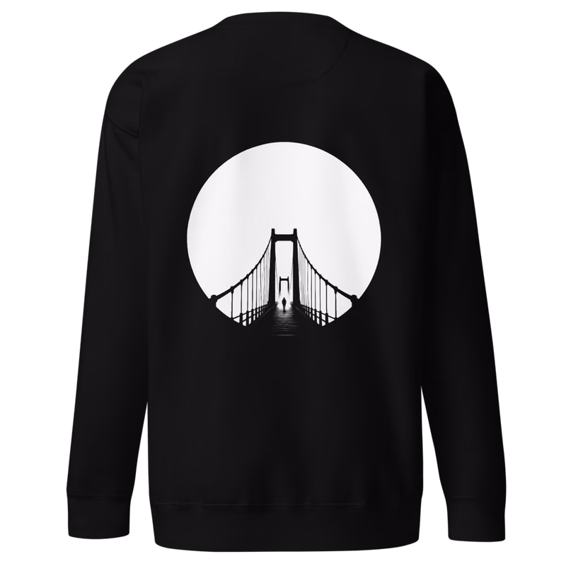 Skybridge Sweatshirt, Black, back print, back