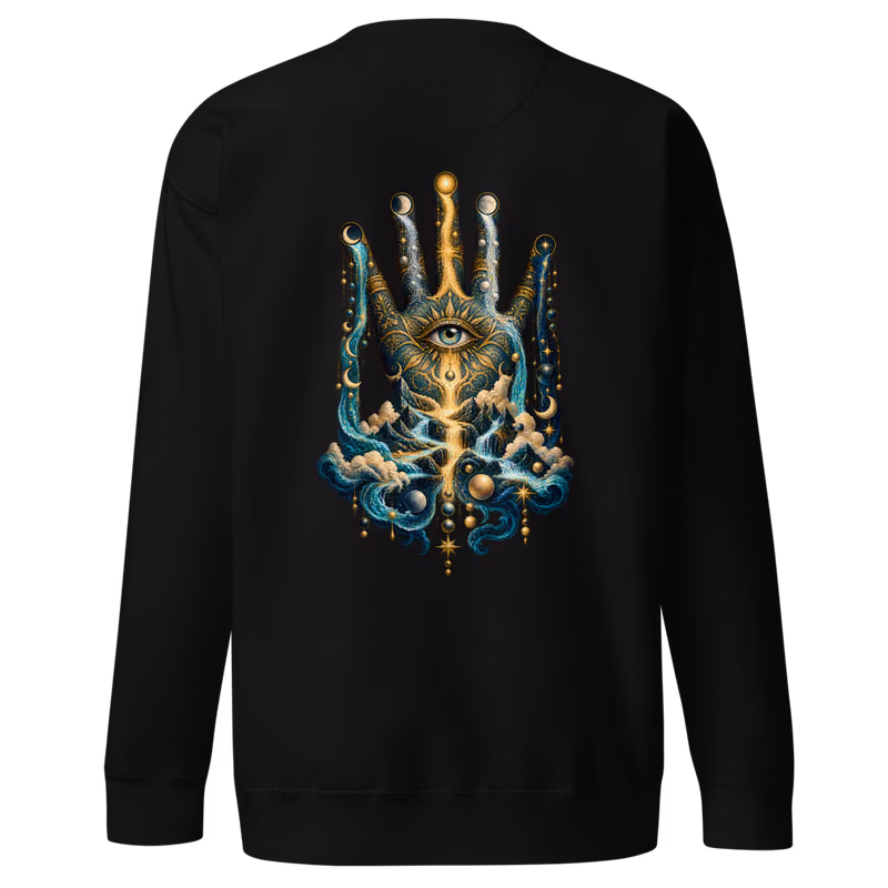 Oracle Hand Sweatshirt, Black, back print, back