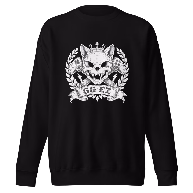 GG EZ Sweatshirt, Black, front print, front