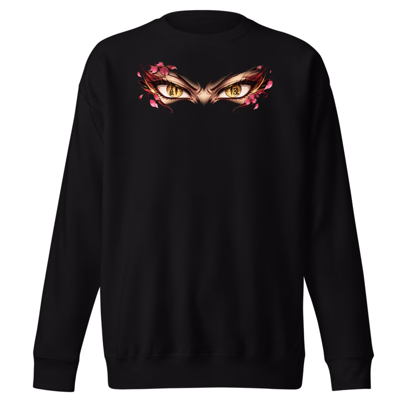 Daki Upper Moon Six Sweatshirt, Black, eyes front + move back, front