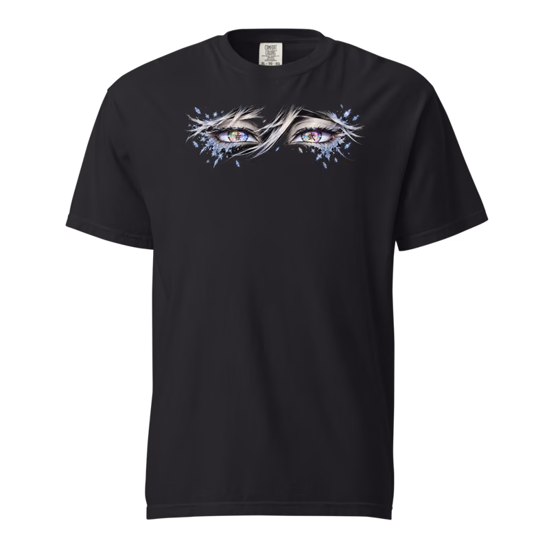 Doma Upper Moon Two Tee, Black, eyes front + move back, front