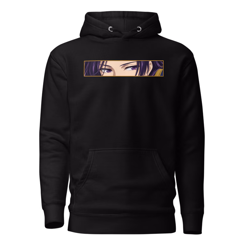 Jinshi Eyes Hoodie, Black, eyes front, front