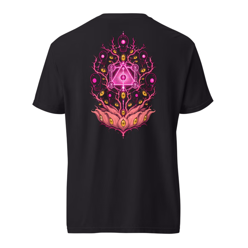 Zommari Rureaux Espada Septima Tee, Black, face front + resurreccion back, back