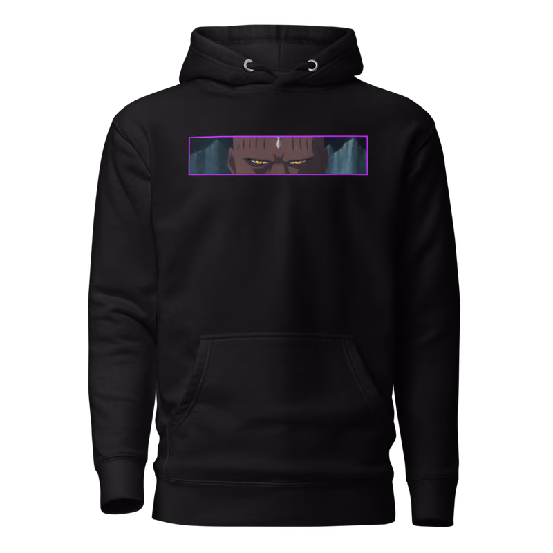 Zommari Rureaux Espada Septima Hoodie, Black, face front + resurreccion back, front