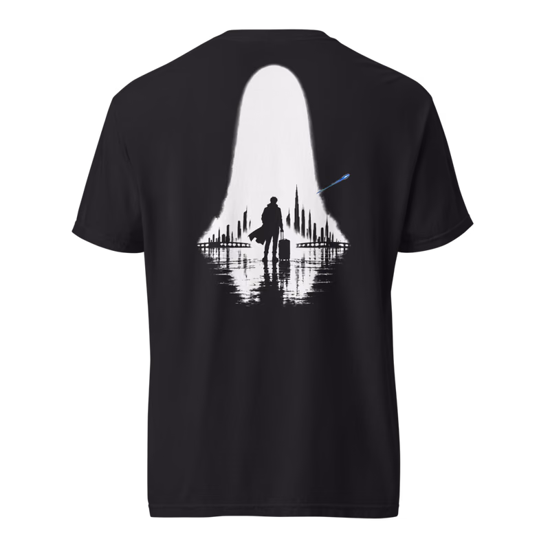 Last Train Tee, Black, back print, back