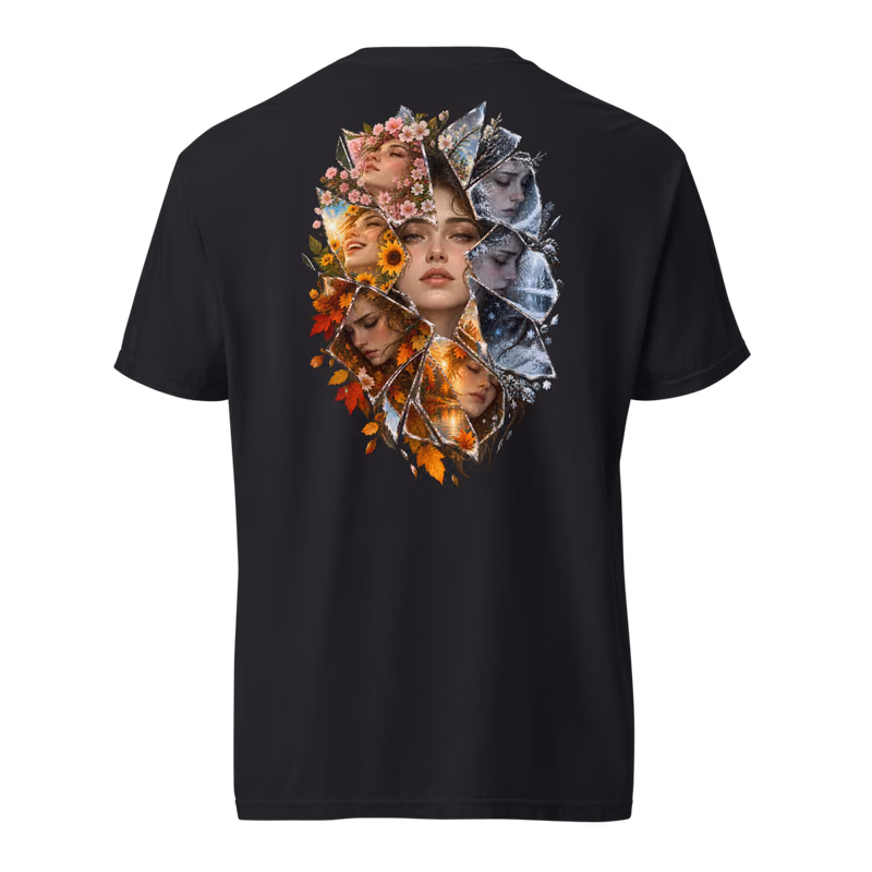 Mirror Grief Tee, Black, back print, back