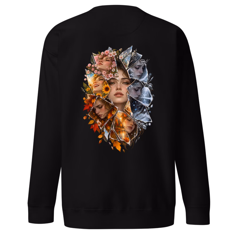 Mirror Grief Sweatshirt, Black, back print, back