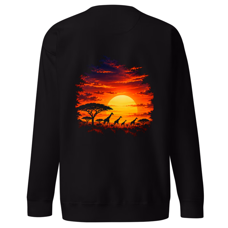 Acacia Evening Sweatshirt, Black, back print, back