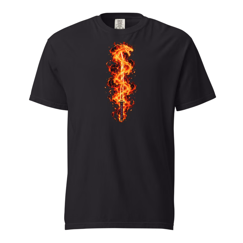 Ryujin Jakka Zanpakuto Tee, Black, shikai front + bankai back, front