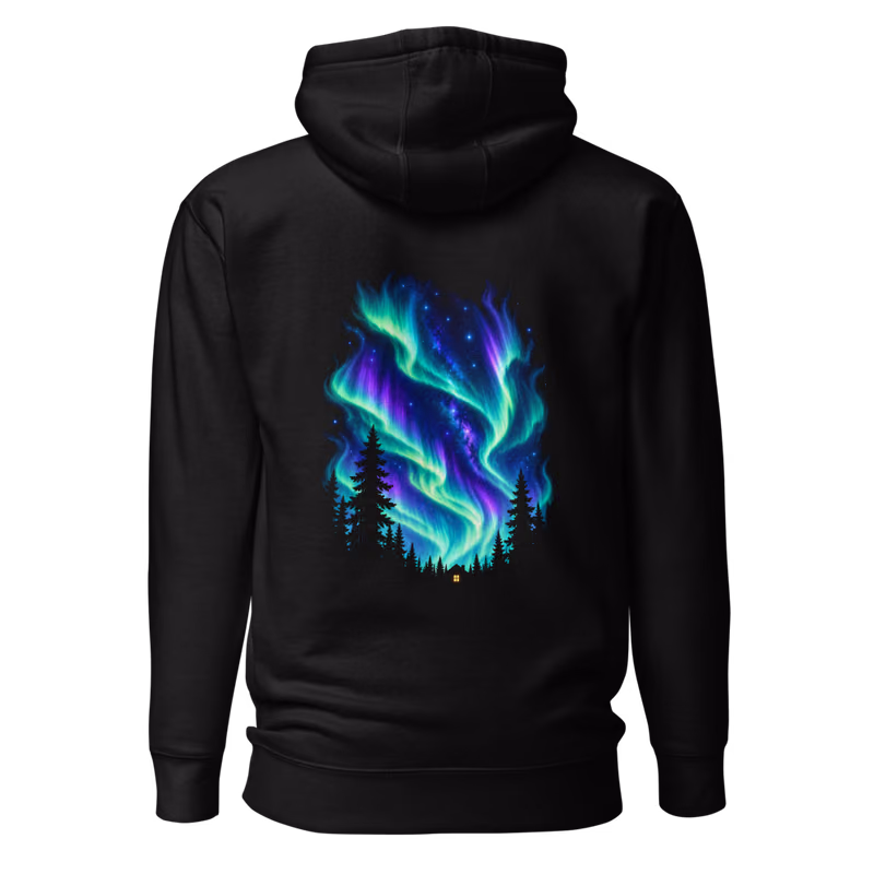 Aurora Pines Hoodie, Black, back