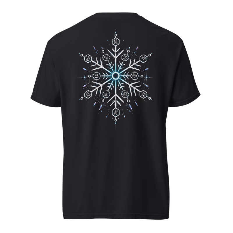 Akaza Upper Moon Three Tee, Black, eyes front + move back, back