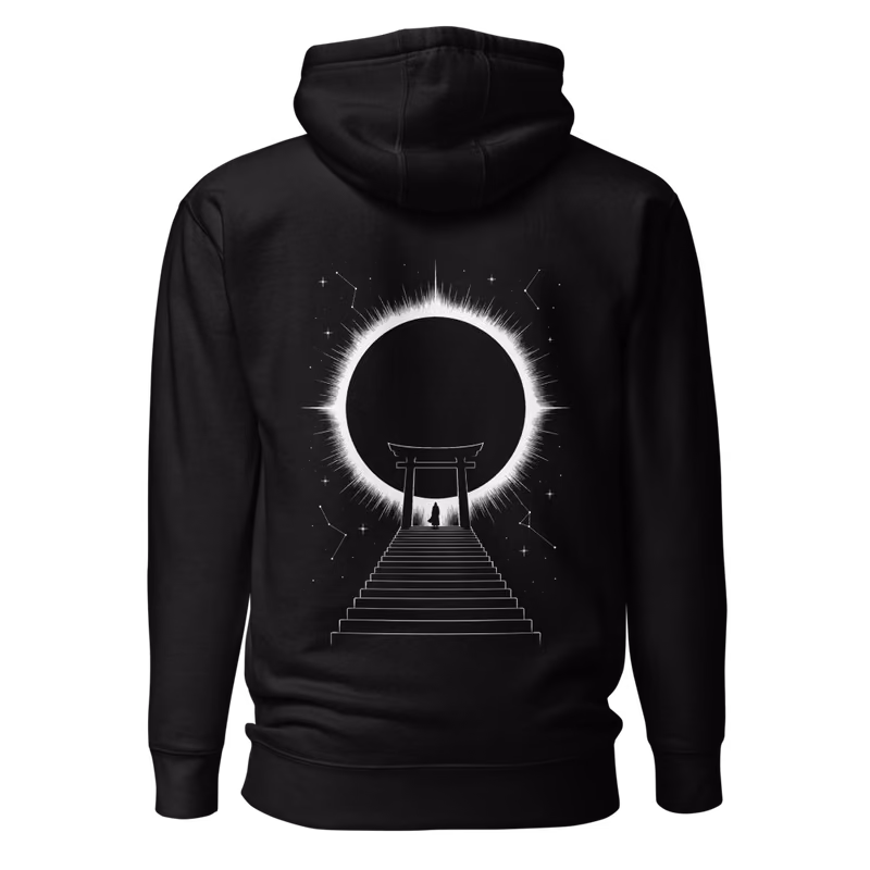 Eclipse Gate Hoodie, Black, back