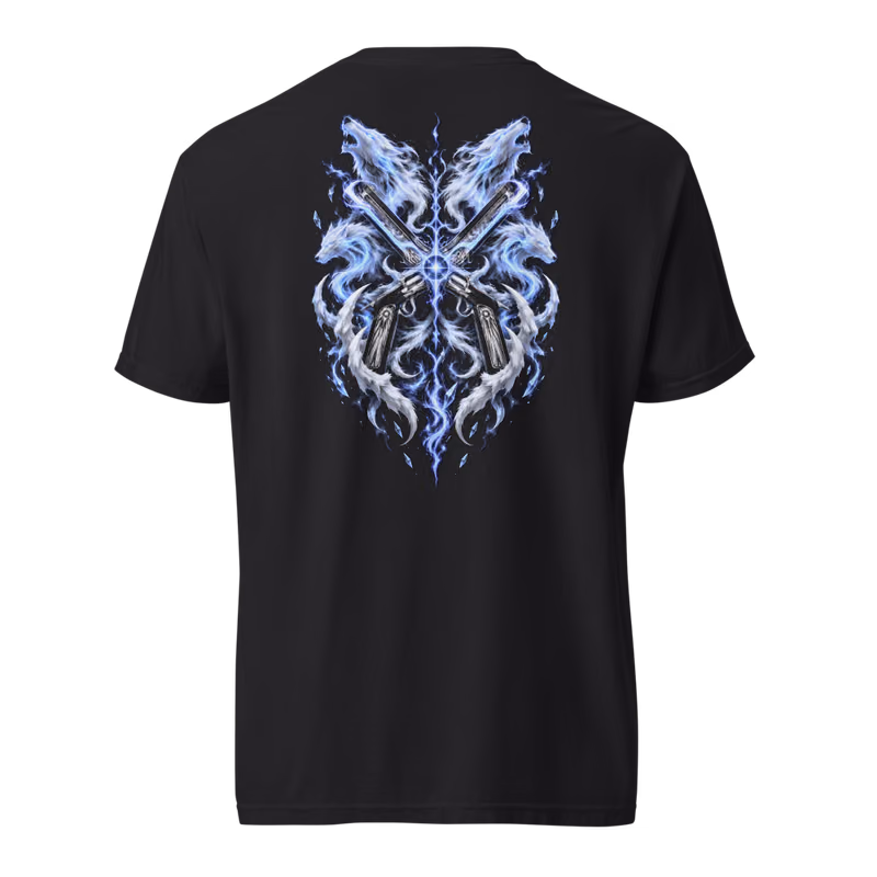 Coyote Starrk Espada Primera Tee, Black, face front + resurreccion back, back