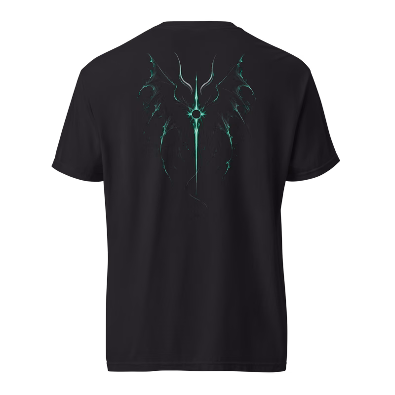 Ulquiorra Cifer Espada Cuarto Tee, Black, face front + resurreccion back, back