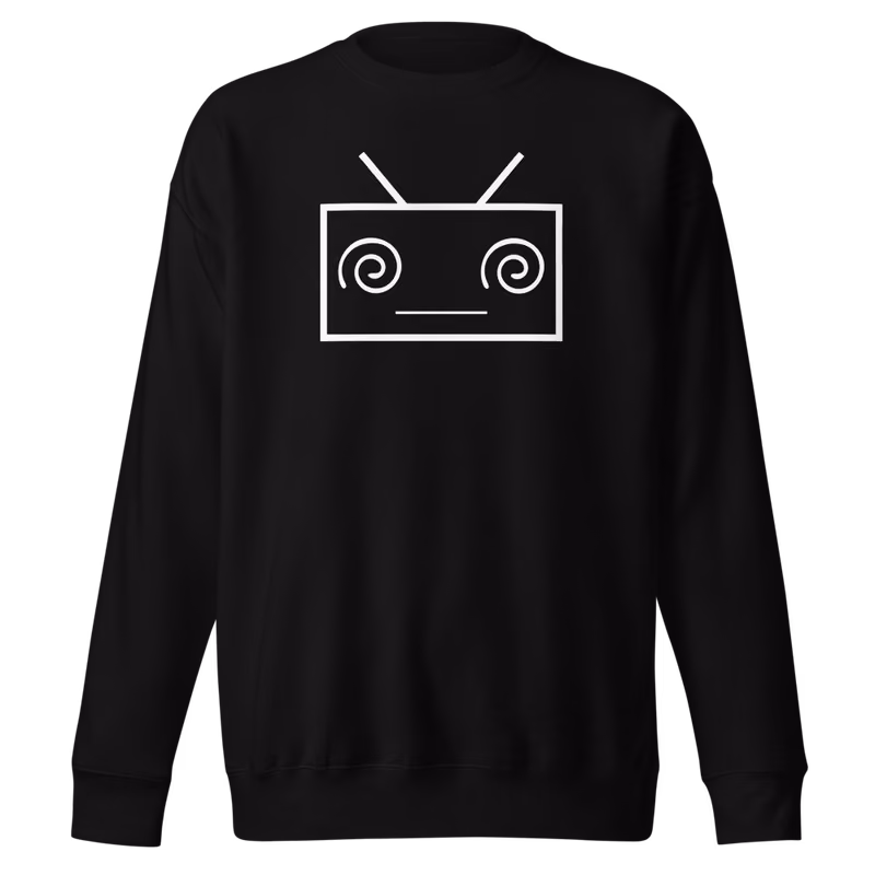 RoRobot Too Slow sweatshirt, Black, White design, front print, front