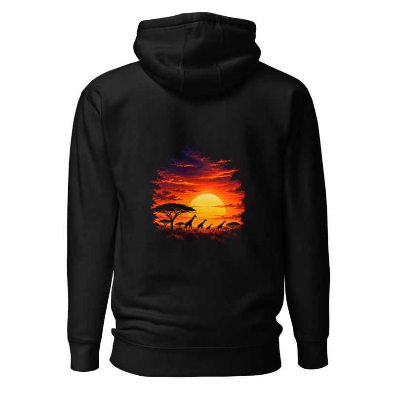 Acacia Evening Hoodie, Black, back